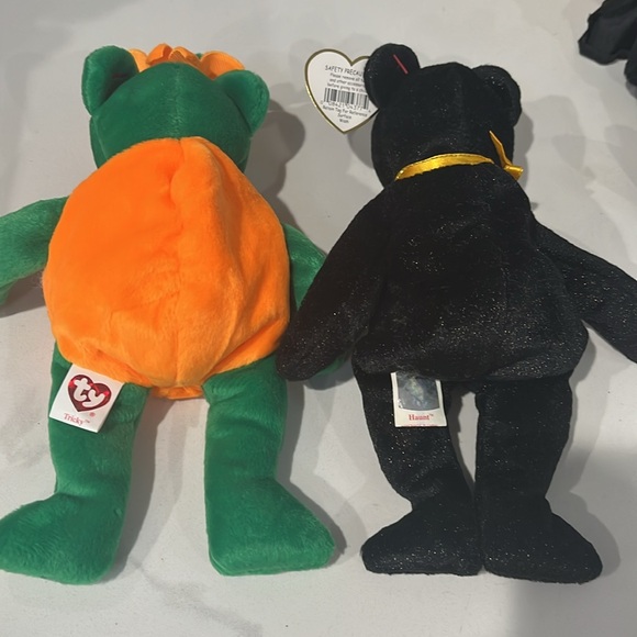 Clearance price , Lot of 5, Ty Beanie Babies Bears Hallowe’en themed. NWT - Picture 6 of 8